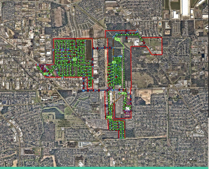 Utility network GIS map